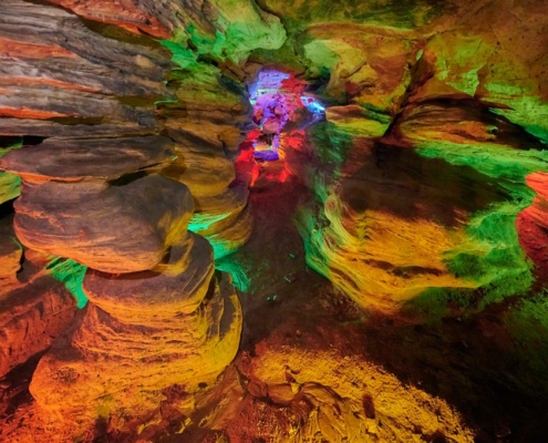 Laurel Caverns Colorful Cavern Detail