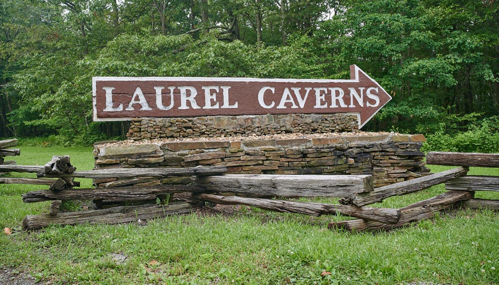 Laurel Caverns Road Sign