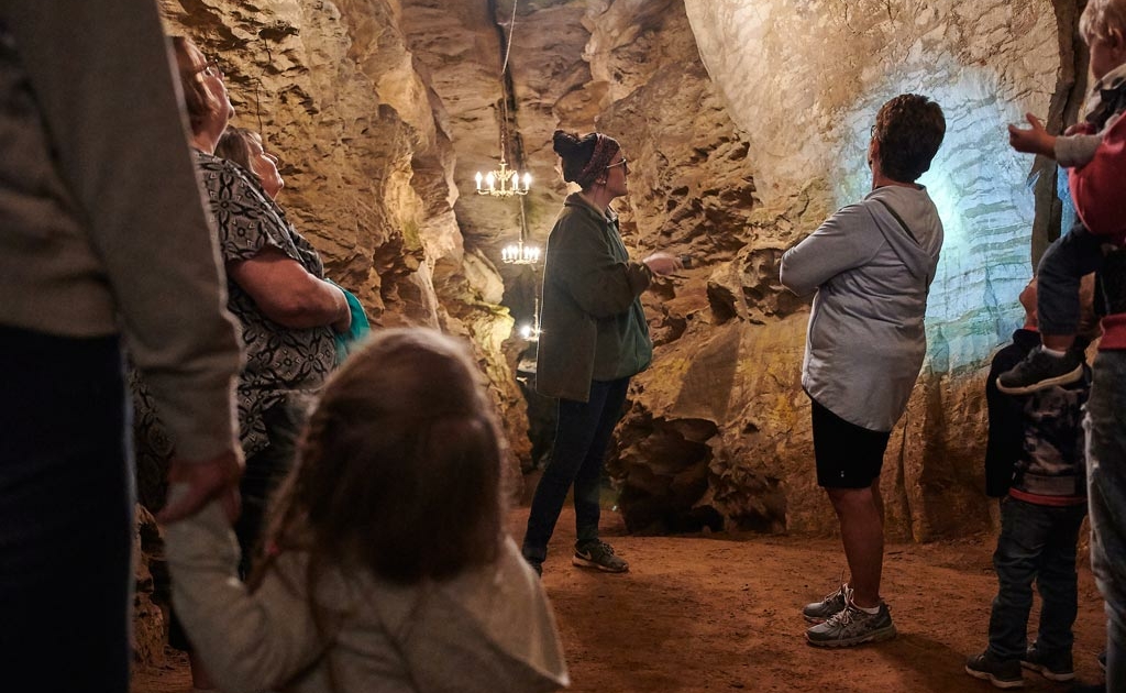 Laurel Caverns Tour Guide Giving Traditional Tour